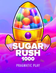 Tragamonedas Sugar Rush 1000 con diseño colorido y estilo de premios intensos.